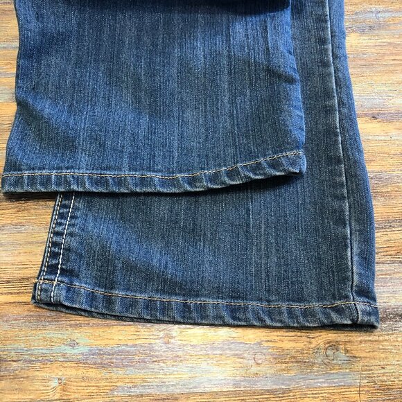 Red Rivet Jeans Capris Cropped Mid Rise Blue Womens Plus Size 18W - Picture 15 of 15